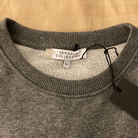 Versace Collection Mens Sweatshirt in Anthracite Red & Black Size XXL - Picture 4 of 12